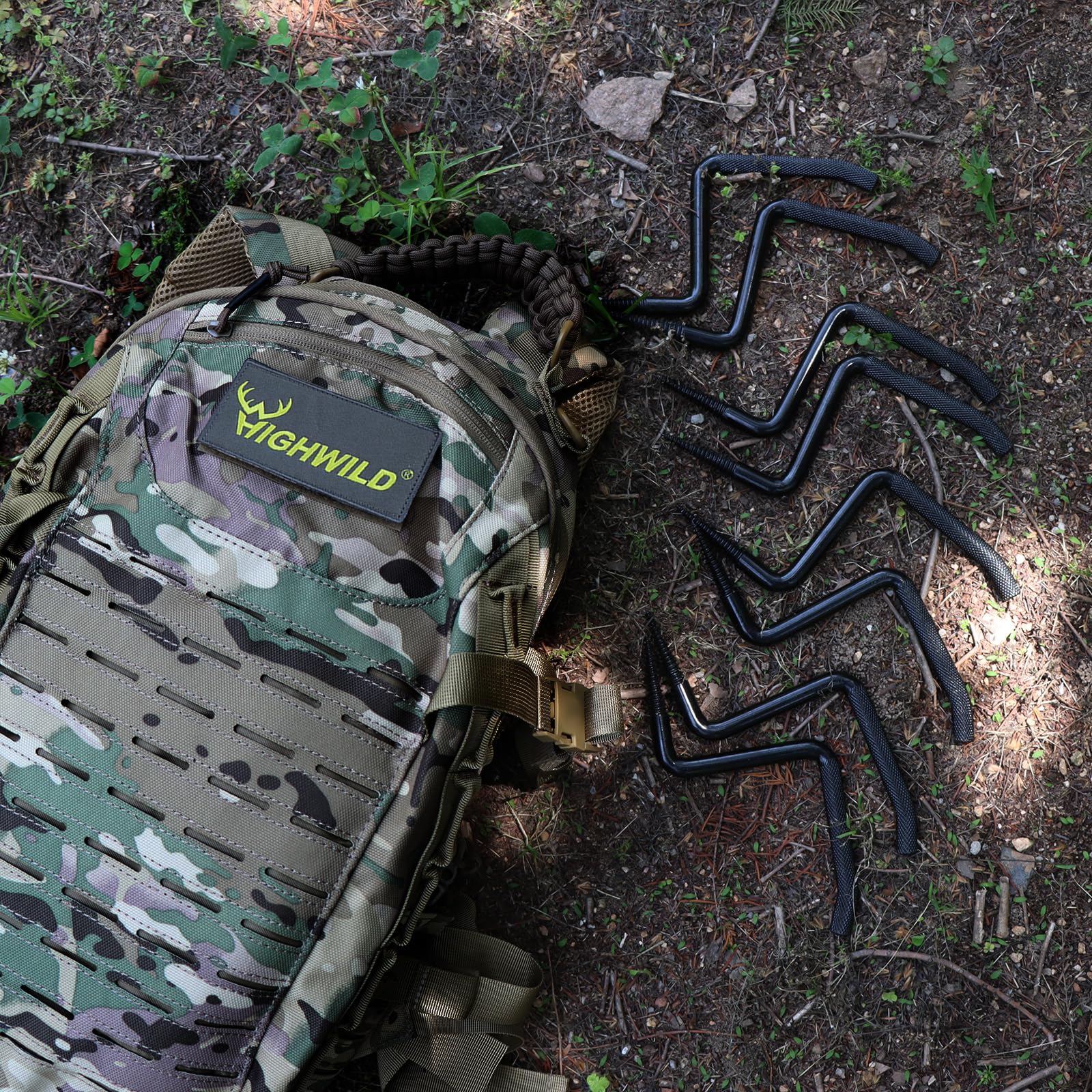 Highwild 360 lb rating indicates sturdy support for climbs.