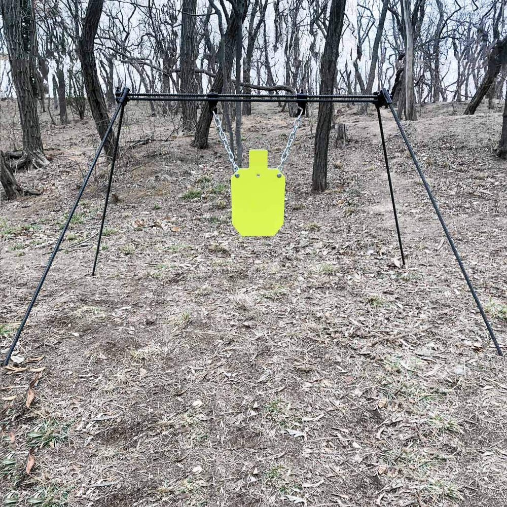 Highwild AR500 target hanging setup for easy target suspension.
