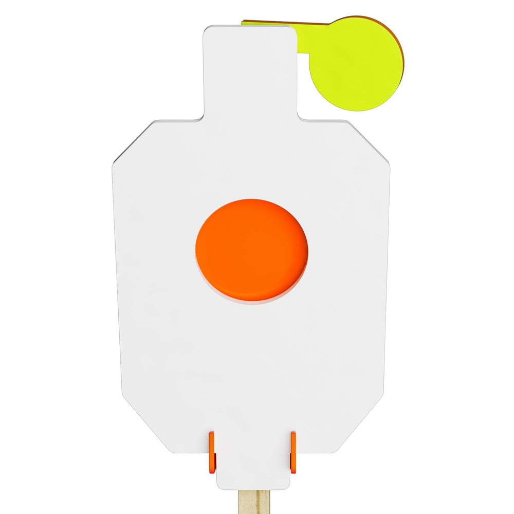 Highwild ar500 top swivel paddle demonstrates reactive movement for training drills.