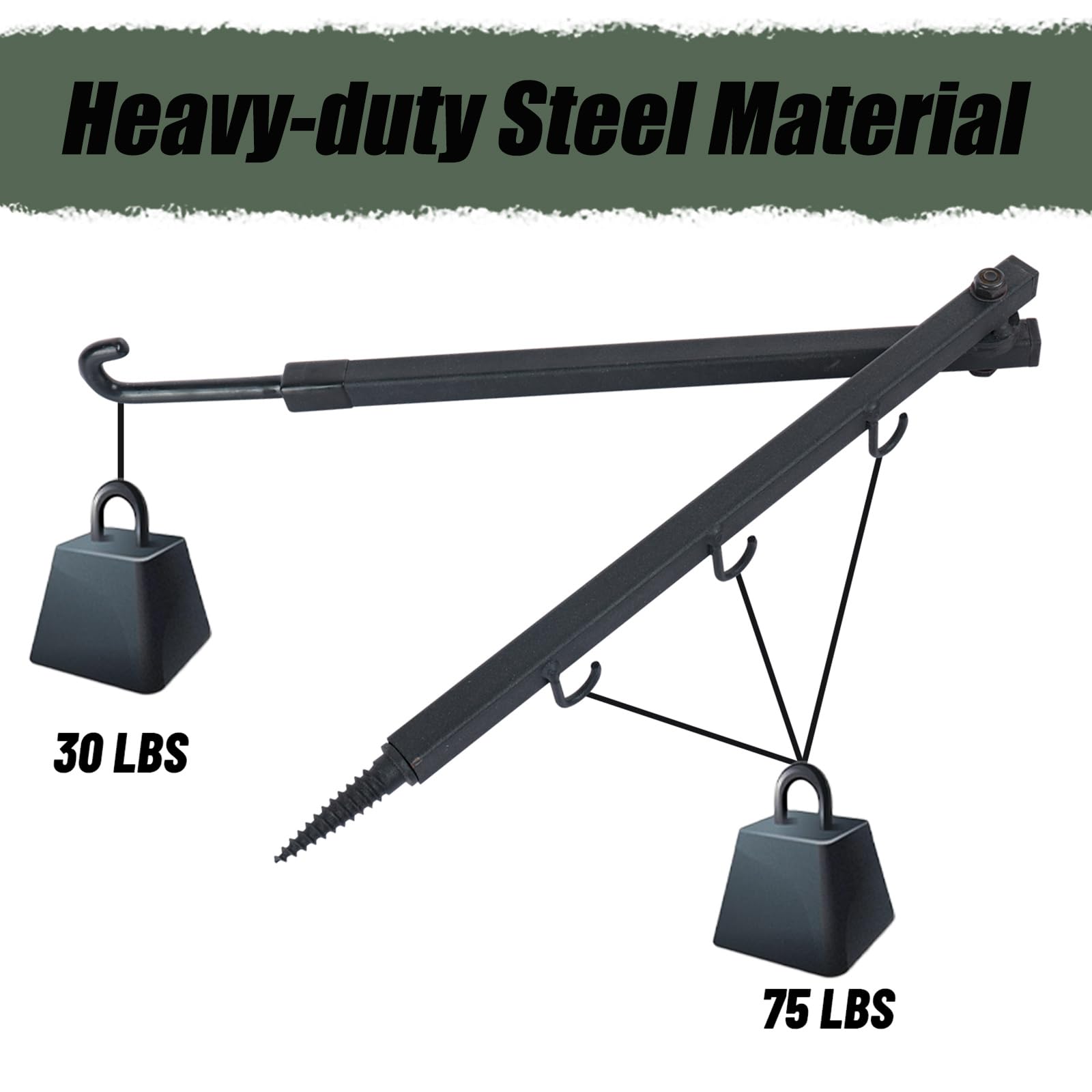 Highwild bow hanger screws into tree without tools.
