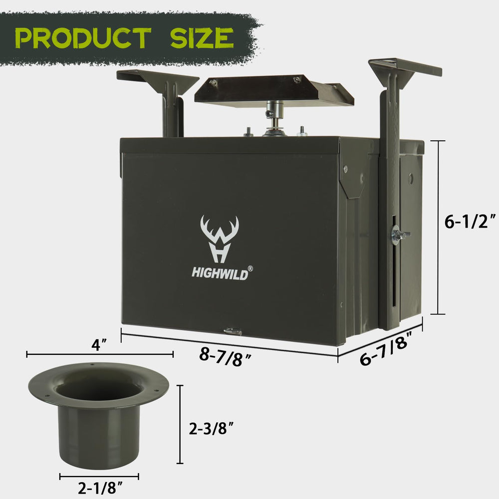 Highwild deer feeder dpcu digital timer示 demonstrating programmable feeding windows for wildlife management.