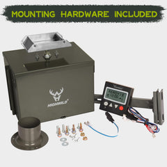 Highwild 12-Volt Deer Feeder DPCU spinner plate ready for even distribution.
