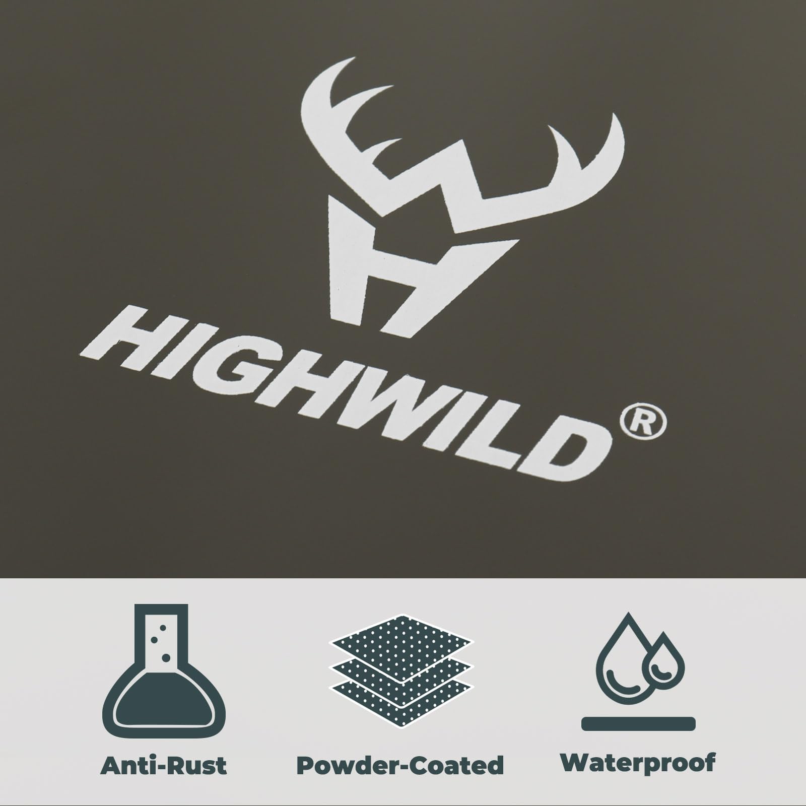 Highwild deer feeder drop funnel ensures controlled feed flow.