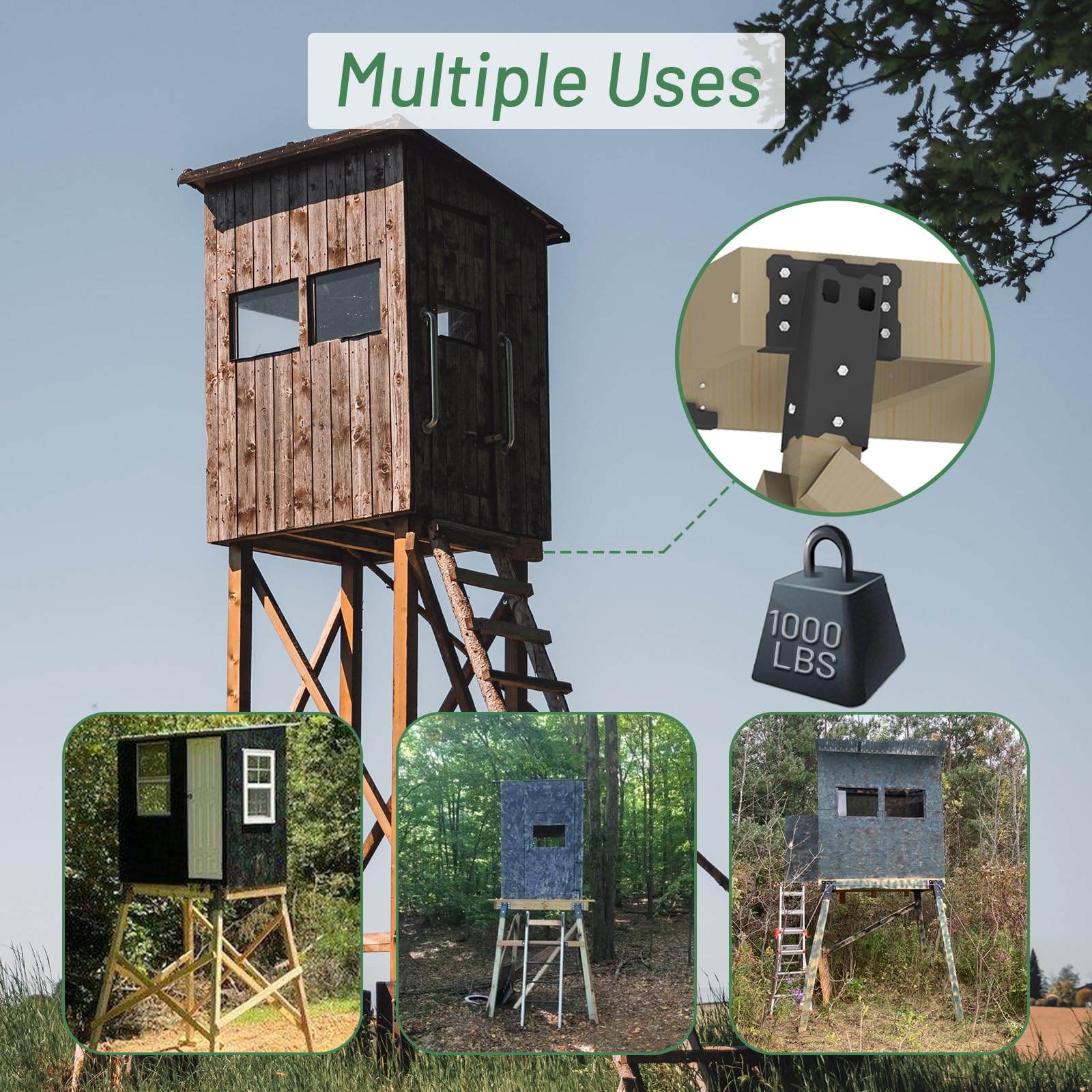 Highwild outdoor platform brackets in use show versatile mounting options
