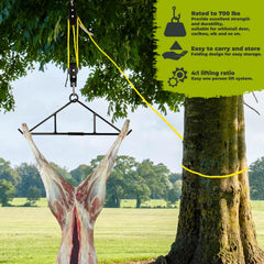 Highwild pulleys with self-locking device ensuring secure load control.