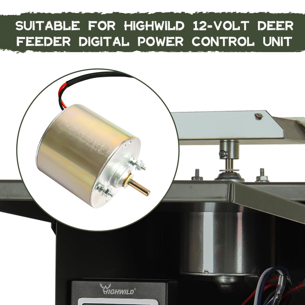 Highwild feeder motor offers quiet operation for unseen feeding schedules.