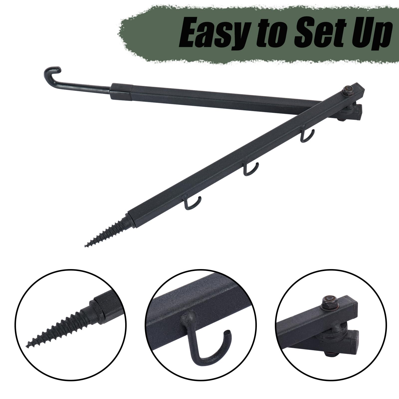 Highwild rubber-coated main hook keeps your bow secure.