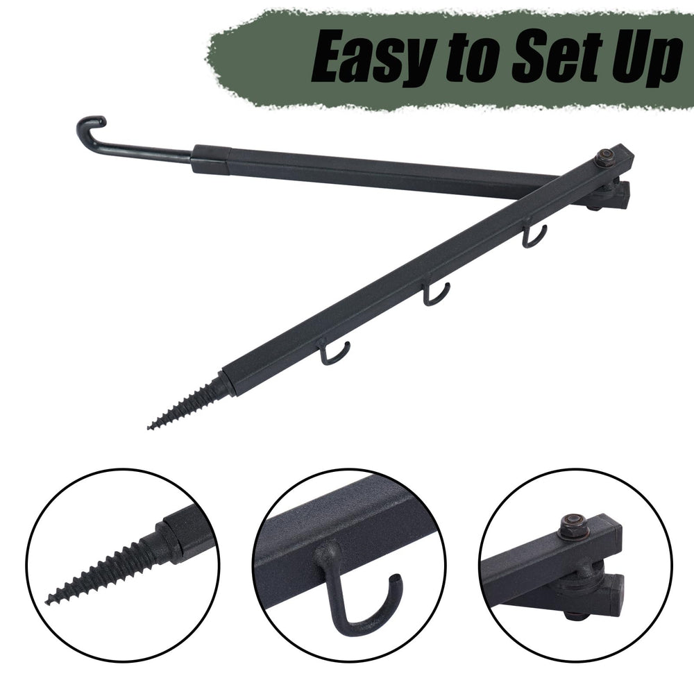 Highwild rubber-coated main hook keeps your bow secure.