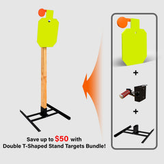 Highwild swivel paddle 3-1-4 inch attached to hostage target for angled deflection.