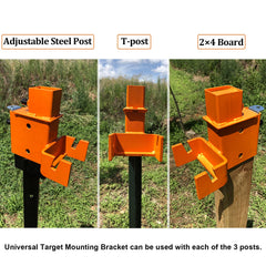 Highwild universal target mounting bracket shown for easy, versatile setup.