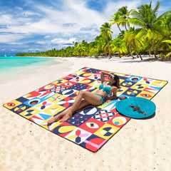 HIHOHO blanket shows four anchor stakes and a carabiner for windier days.