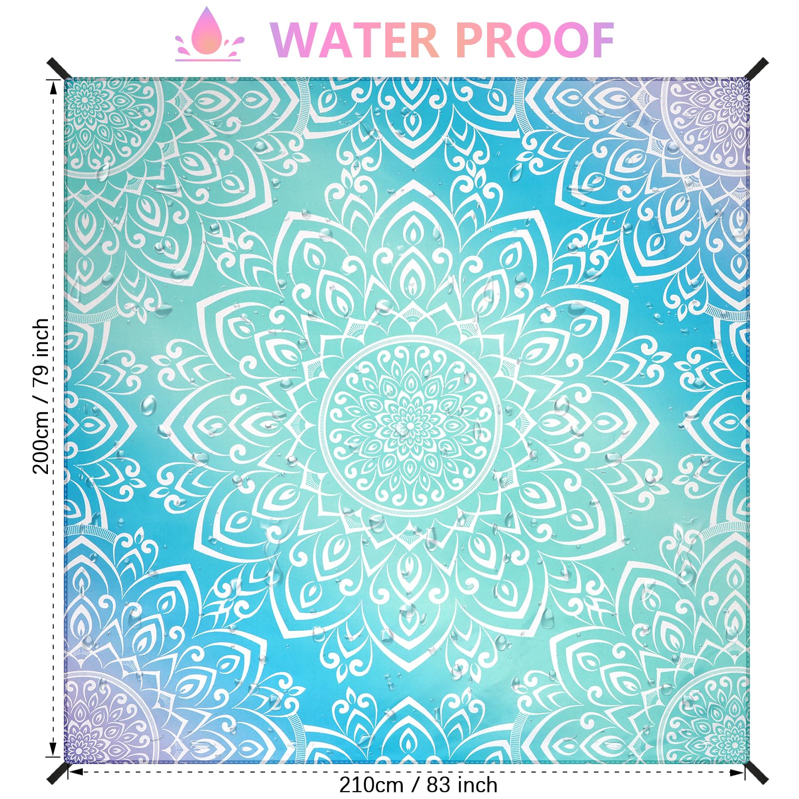 HIHOHO Beach Blanket compact-fold demonstrates easy portability for travel.