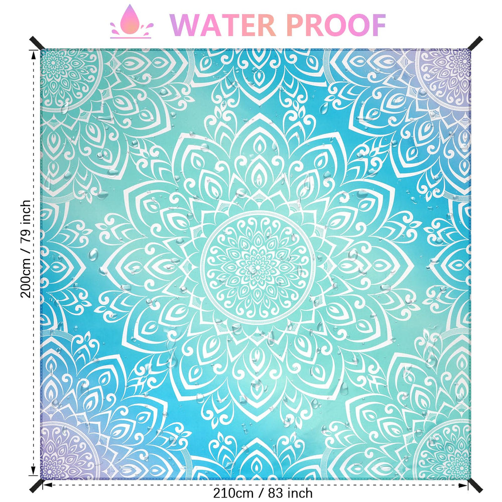 HIHOHO Beach Blanket compact-fold demonstrates easy portability for travel.