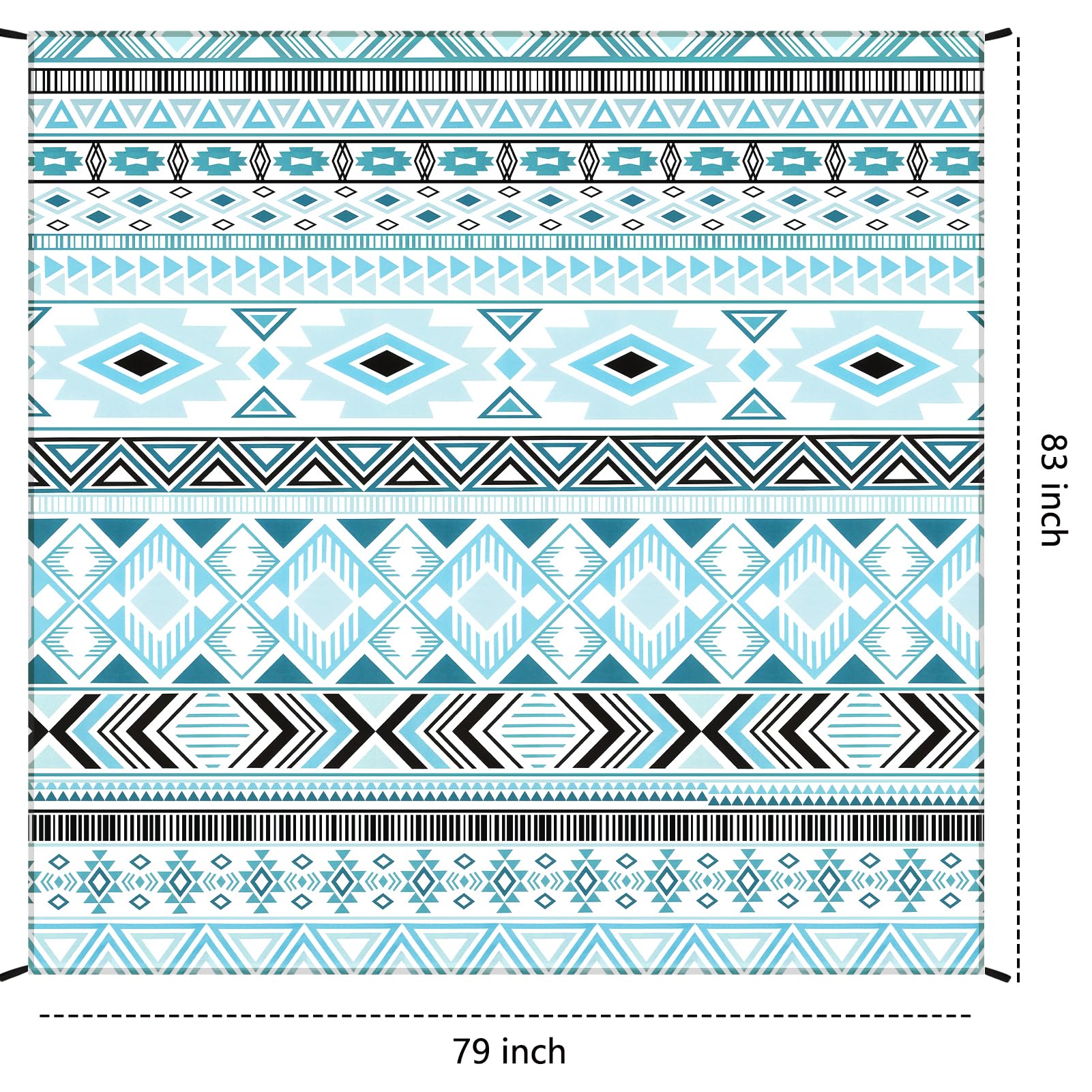 HIHOHO beach blanket folded in carry bag for compact travel.