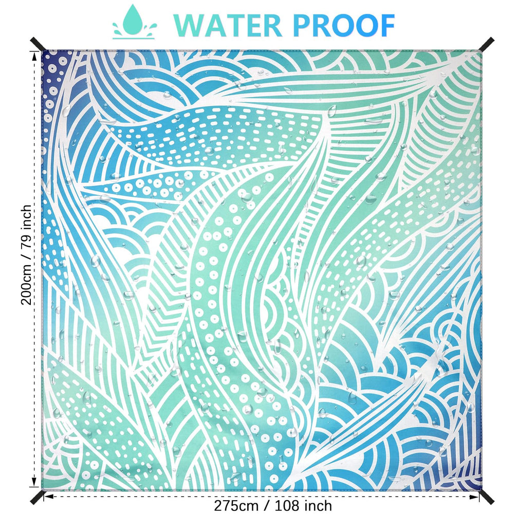 HIHOHO Beach Blanket Folded Compact captures portability for travel-ready beach days.