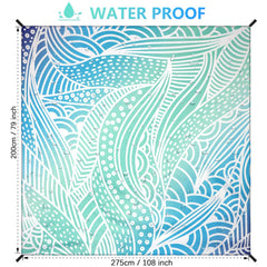 HIHOHO Beach Blanket Folded Compact captures portability for travel-ready beach days.