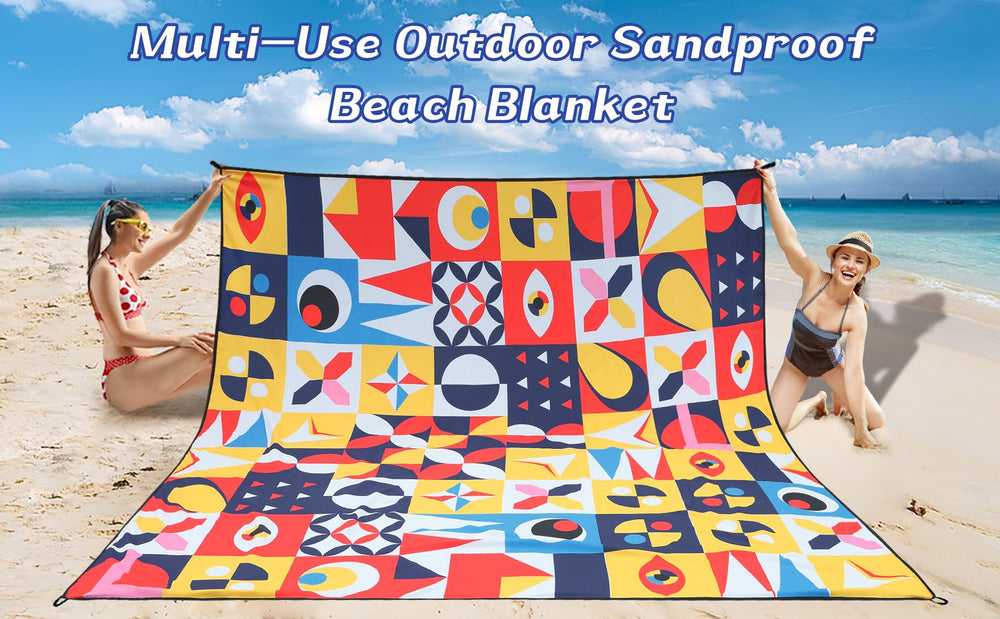 HIHOHO beach blanket is machine washable for easy care.