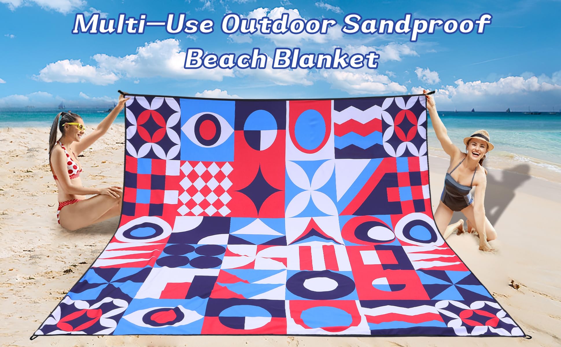 HIHOHO beach blanket machine washable for easy cleaning after outings