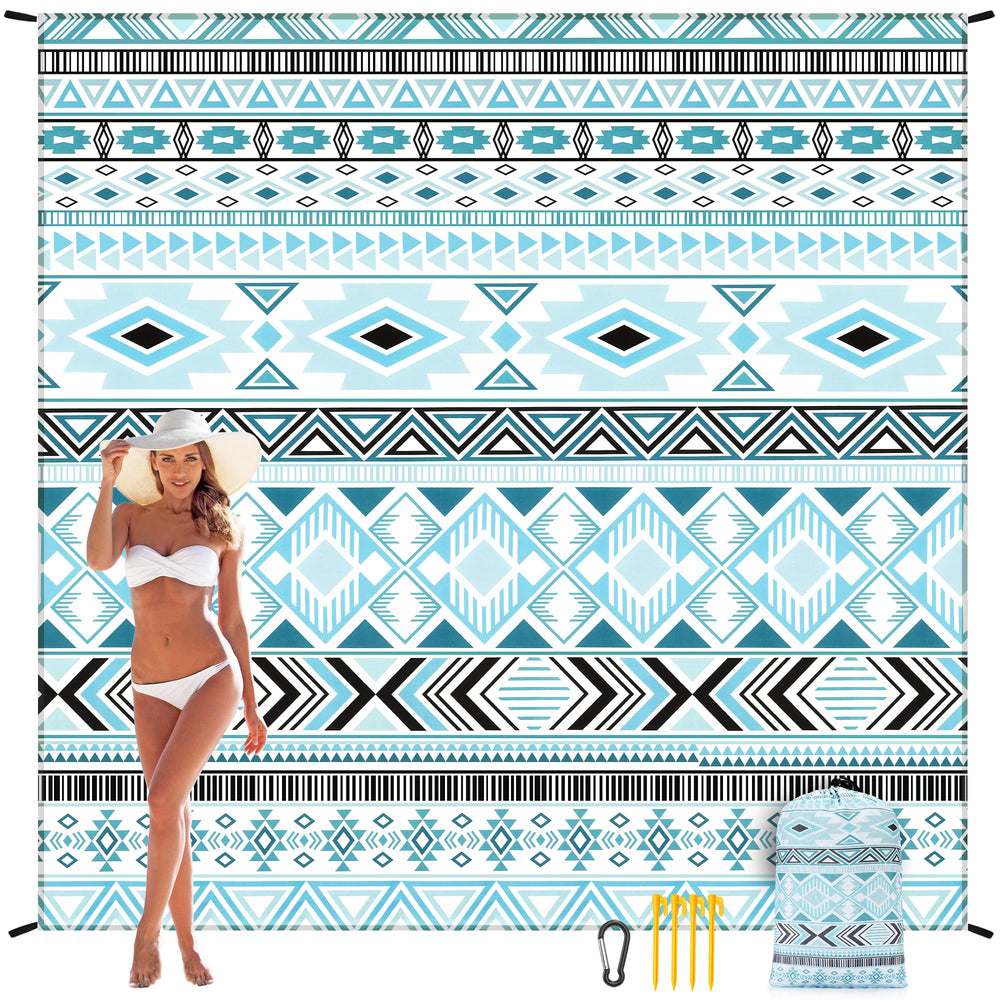 HIHOHO beach blanket machine washable for easy cleanup after trips.