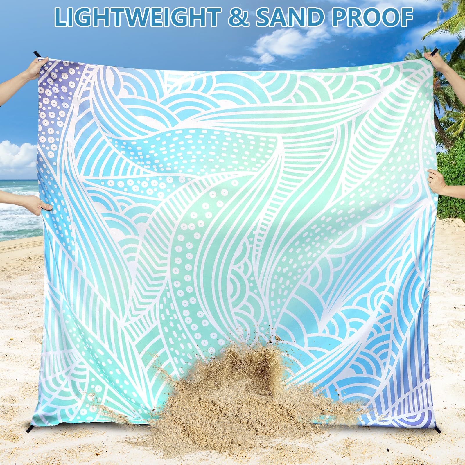 HIHOHO Multifunctional Beach Blanket suits picnics, kids’ play mats, and travel covers.