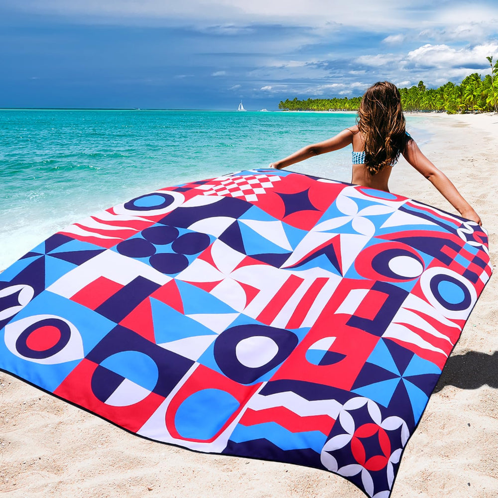 HIHOHO beach blanket with pattern variations for outdoor settings
