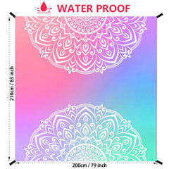 HiHOHO beach blanket quick-dry material lets sand shake off for easy cleanup.