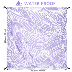 HIHOHO beach blanket ripple pattern enhances visibility on crowded beaches.
