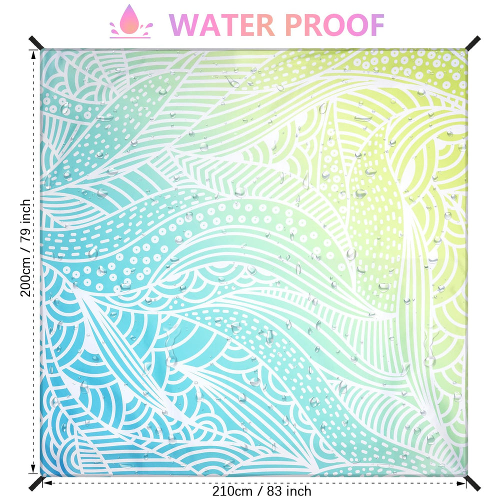 HiHOHO beach blanket demonstrates sandproof and water resistance for easy cleanup.