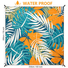 HIHOHO Beach Blanket spread on sand offering roomy seating for family fun.