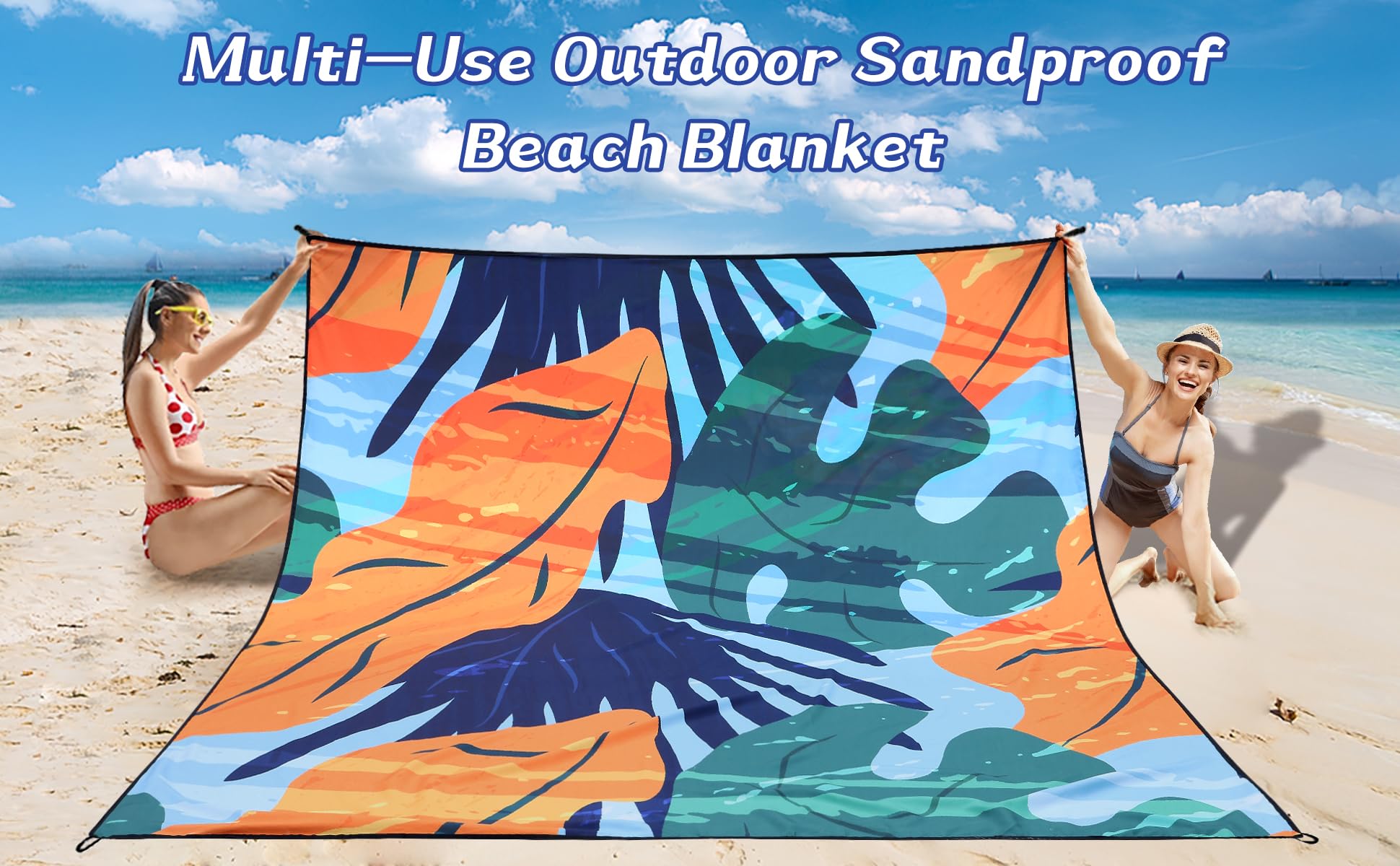 HIHOHO beach blanket machine washable for easy cleaning after outdoor adventures.