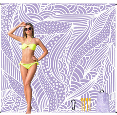 HIHOHO beach blanket waterproof material keeps feet dry and sand-free.
