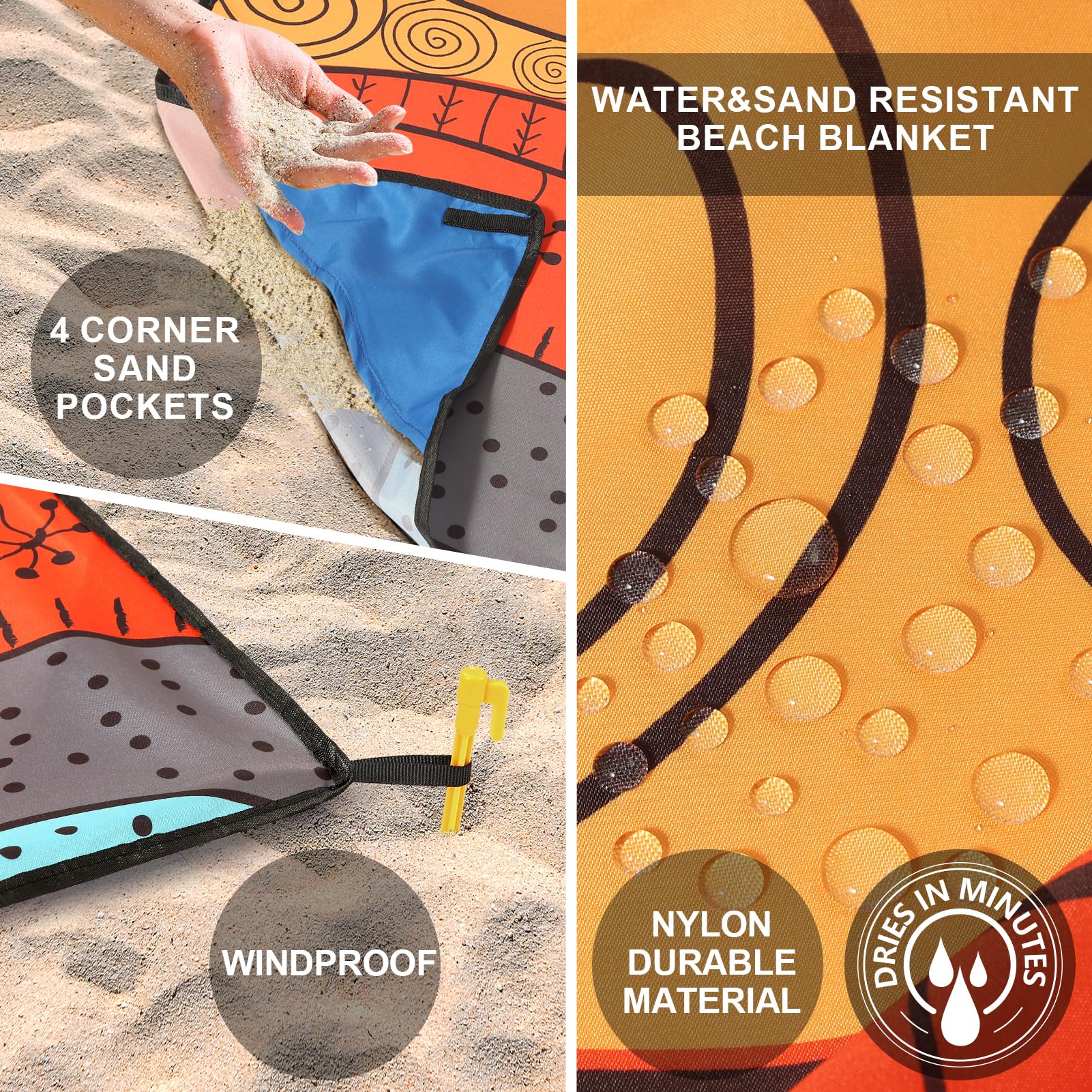 HiHOHO beach blanket used as a waterproof picnic mat at the park.