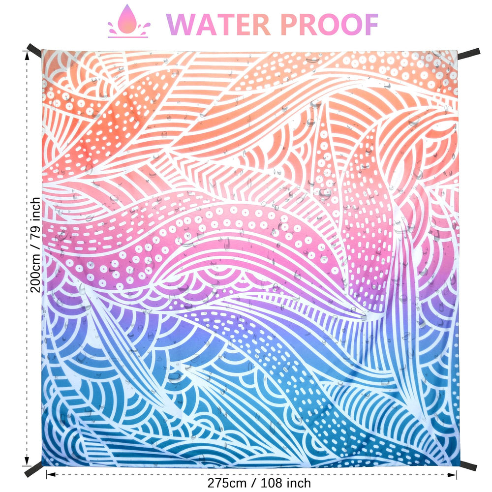 HIHOHO blanket water-resistant and sand-proof keeps feet clean