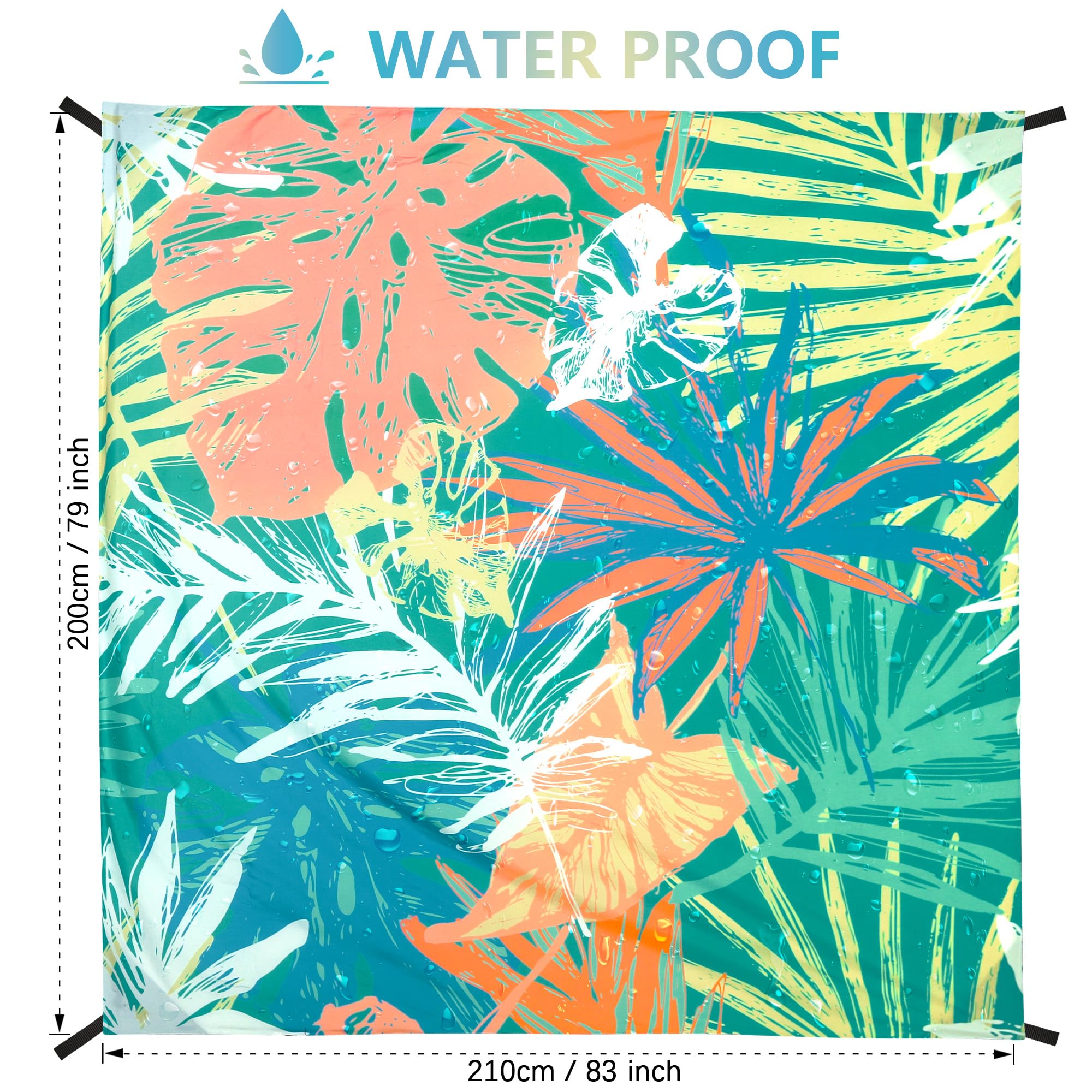 HIHOHO Beach Blanket waterproof-sandproof shows durable surface for beach days