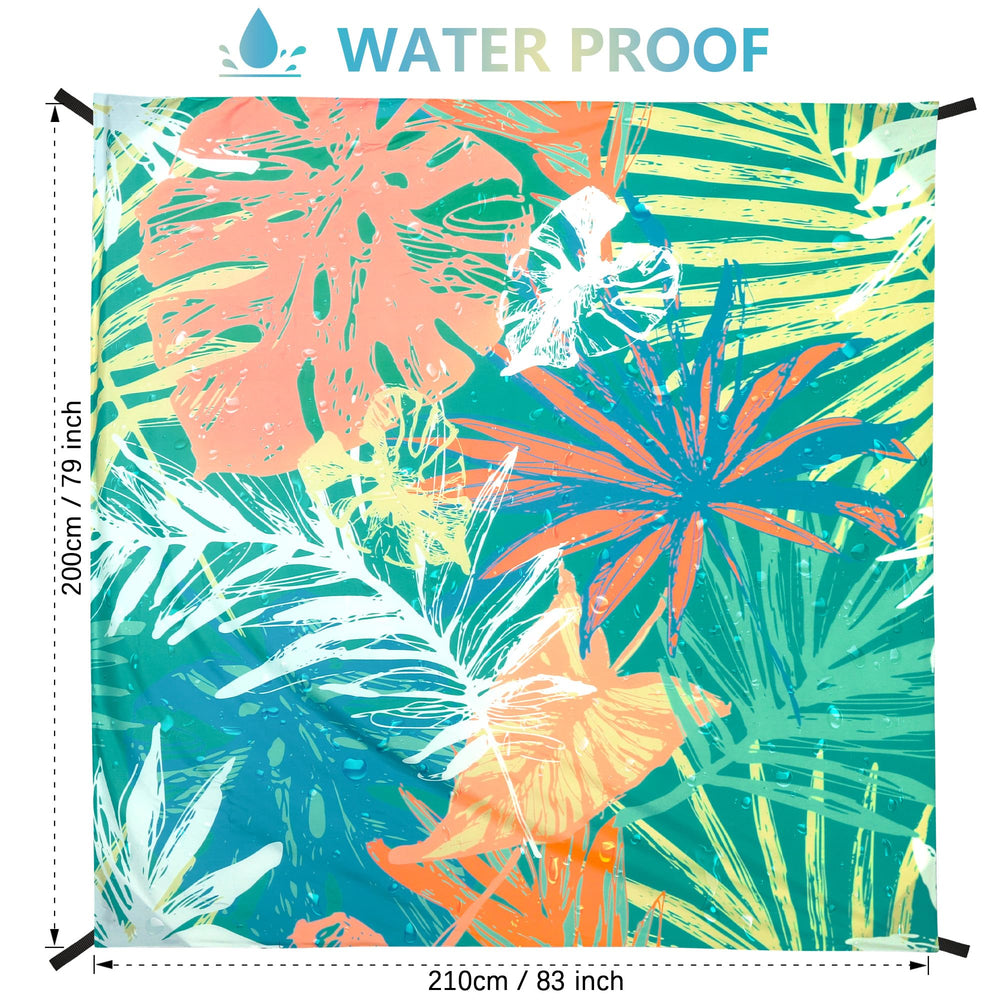HIHOHO Beach Blanket waterproof-sandproof shows durable surface for beach days