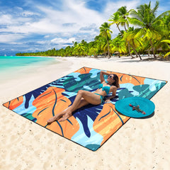 HIHOHO beach blanket waterproof surface dries fast after splashes or spills.