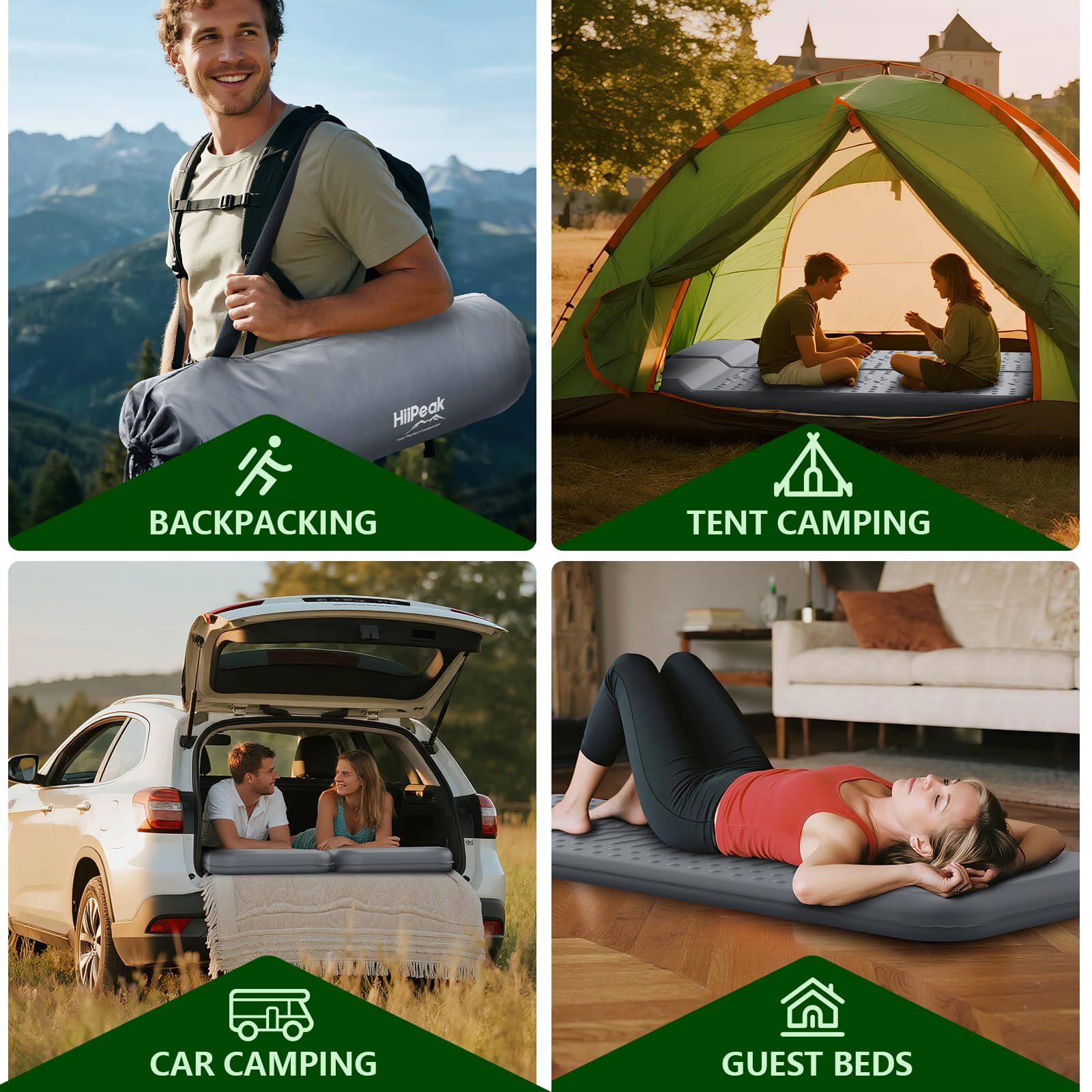 HiiPeak memory sleeping pad lightweight design proves easy backpacking with 4.1 lb weight.