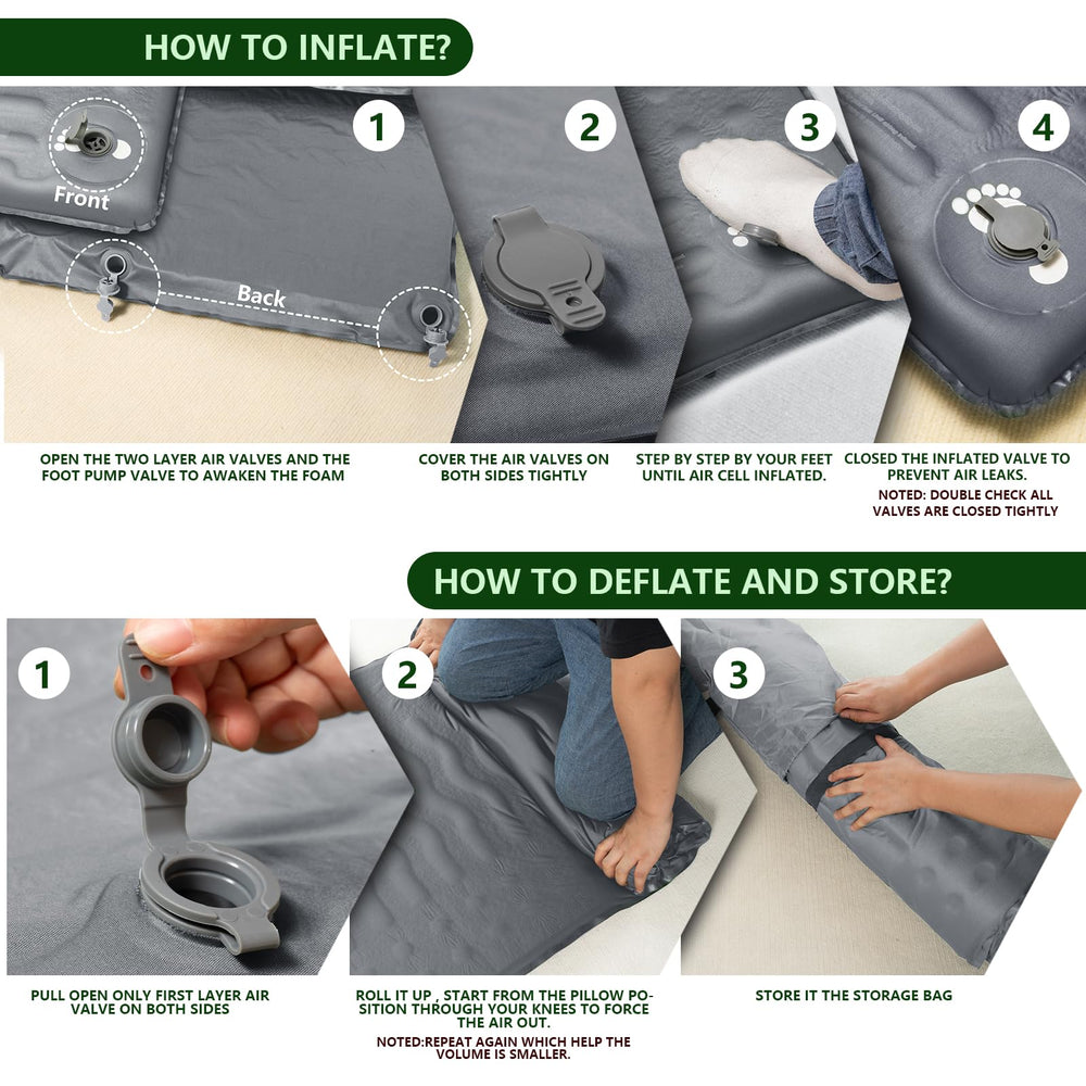 HiiPeak memory sleeping pad storage bag with shoulder strap demonstrates convenient travel.