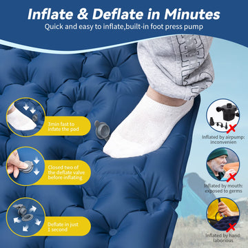 HiiPeak integrated pillow delivers comfortable head support during outdoor sleep.