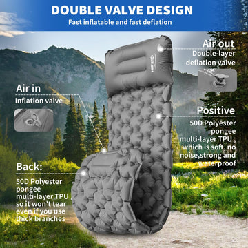 HiiPeak sleeping pad compact storage bag eases travel packing.