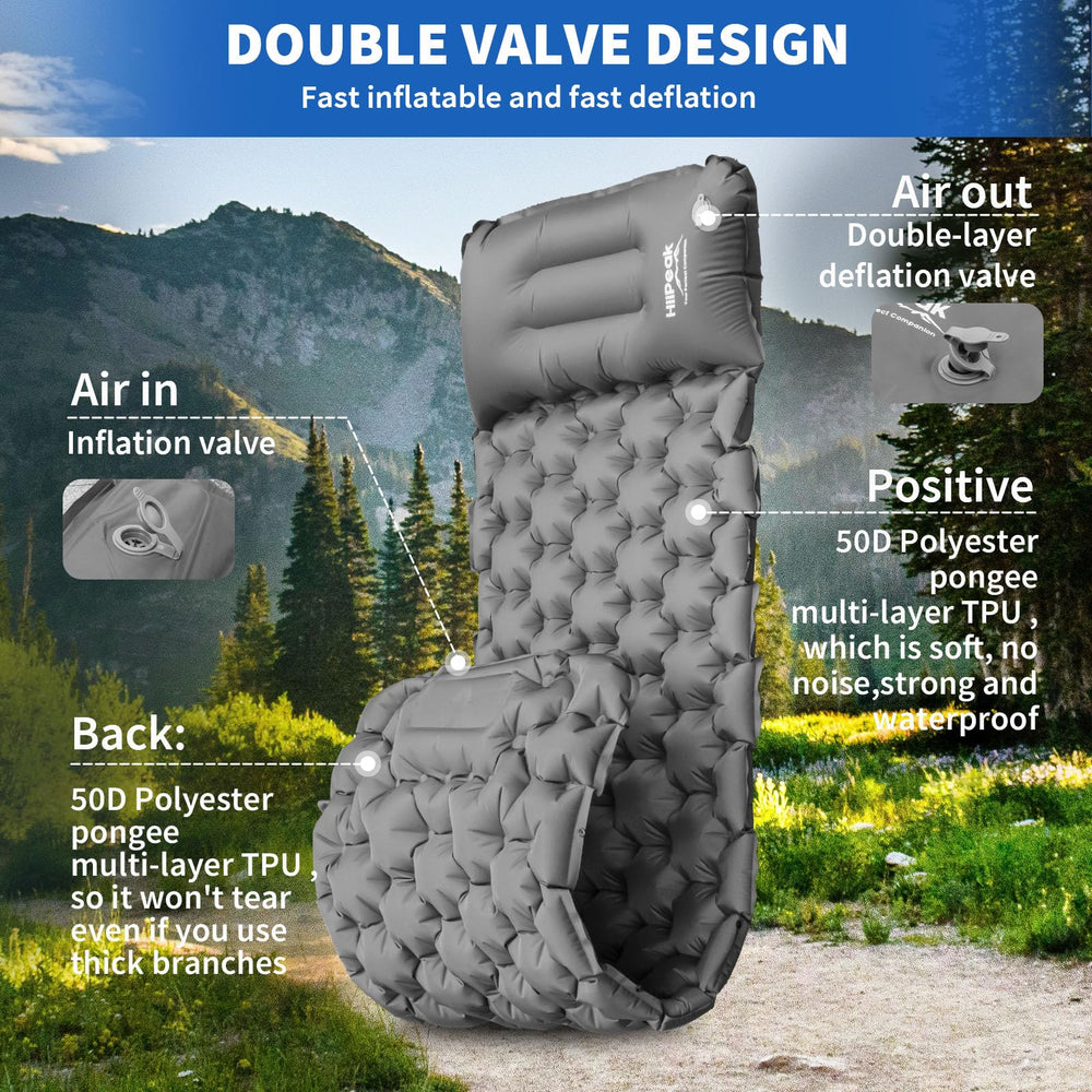 HiiPeak sleeping pad compact storage bag eases travel packing.
