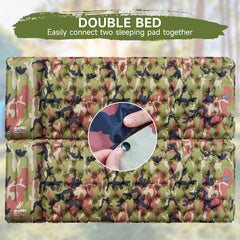 HiiPeak connected pads allow wider layouts for couples or group camping.