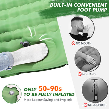 HiiPeak sleeping pad fast deflation for quick packing after sleep