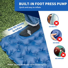 HiiPeak sleeping pad foot pump enables quick, hands-free inflation.
