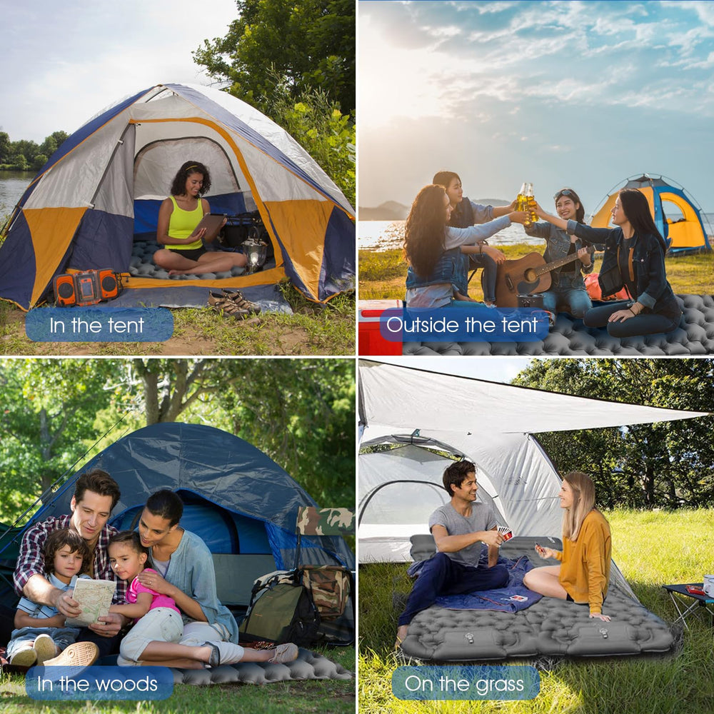 HiiPeak sleeping pad multipurpose use for camping, picnics, and garden gatherings.