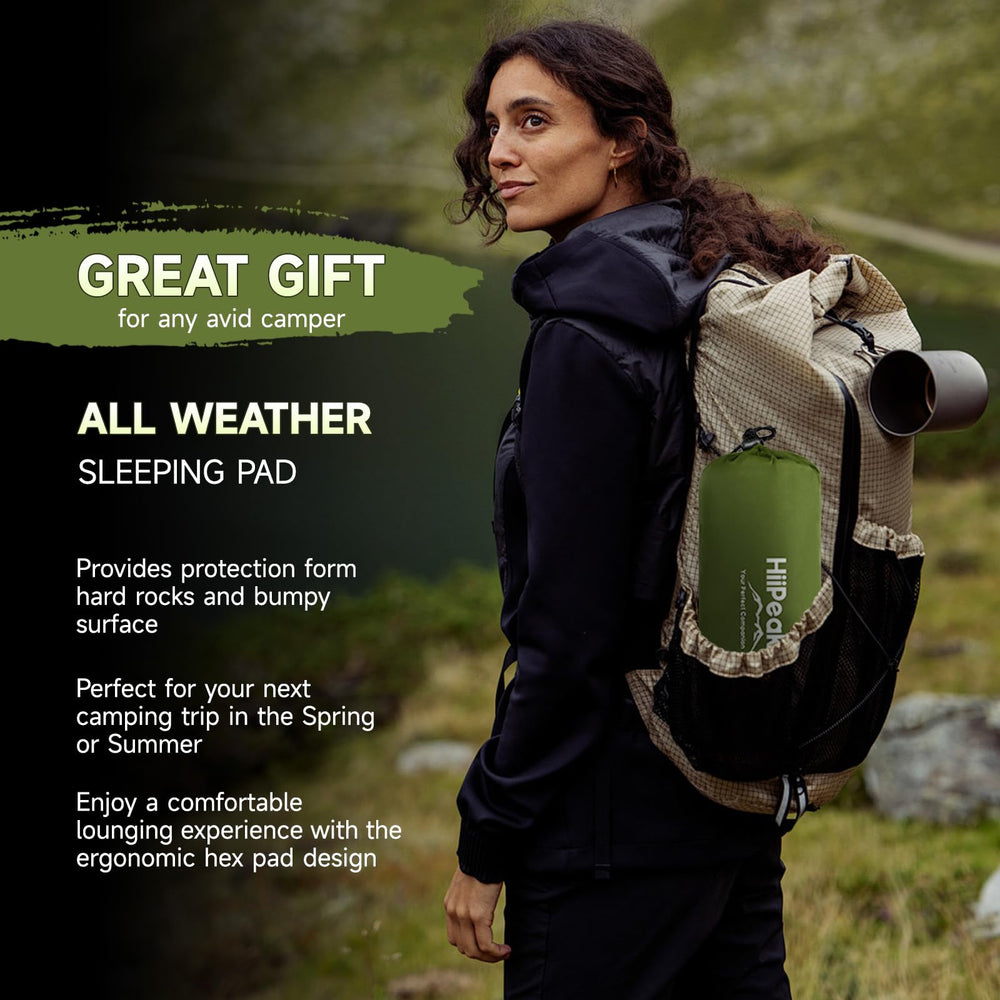HiiPeak wide sleeping area supports various sleeping positions on uneven ground.