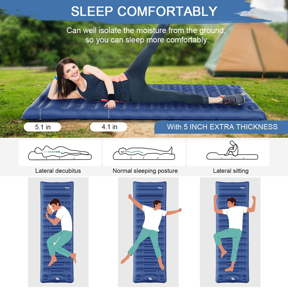 HiiPeak ultralight sleeping mat folded compact in bag for backpacking