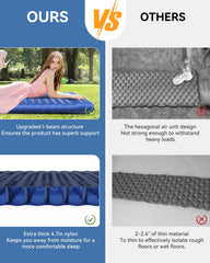 HiiPeak sleeping mat pillow detail shows ergonomic neck support