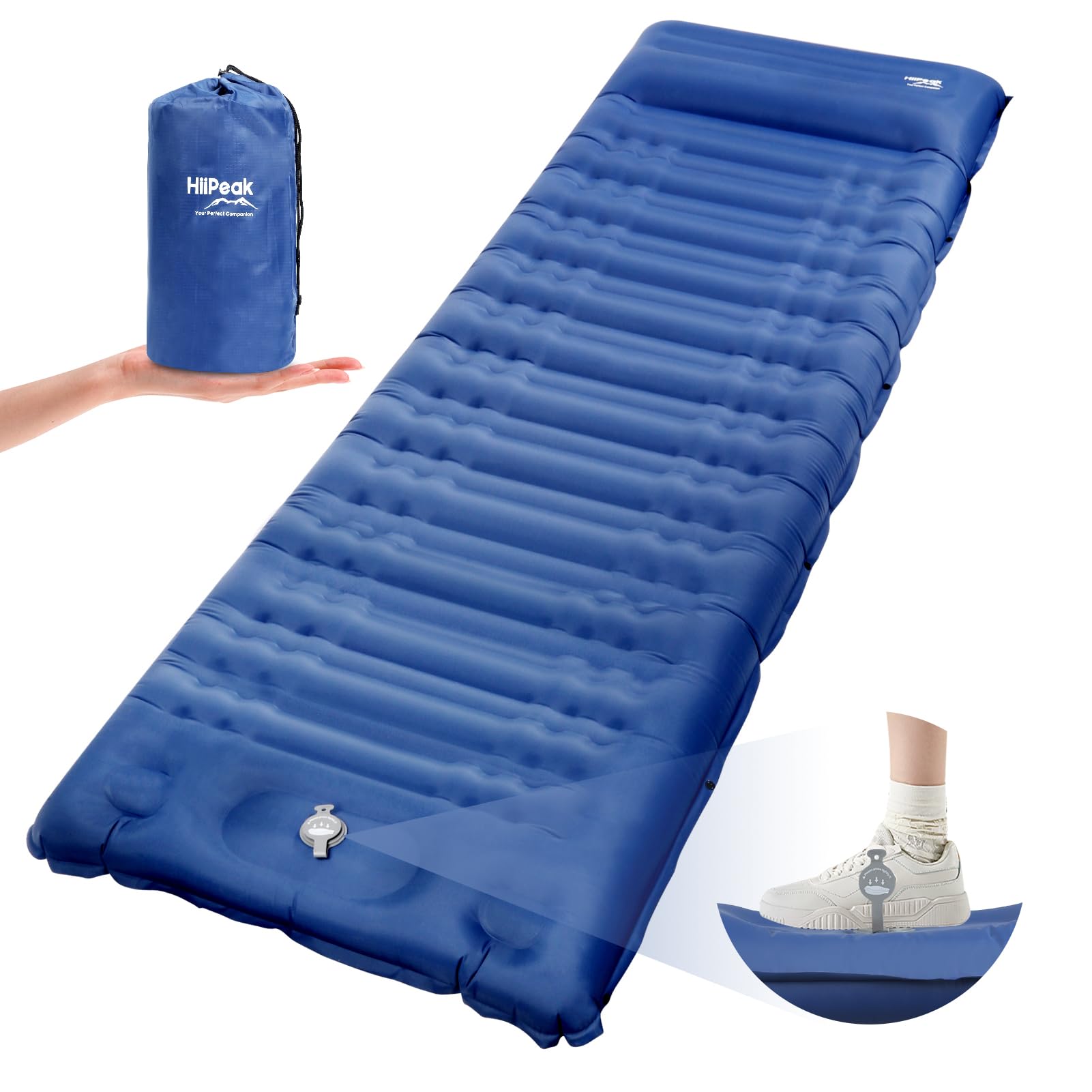 HiiPeak ultralight sleeping mat setup for quick inflation on trail