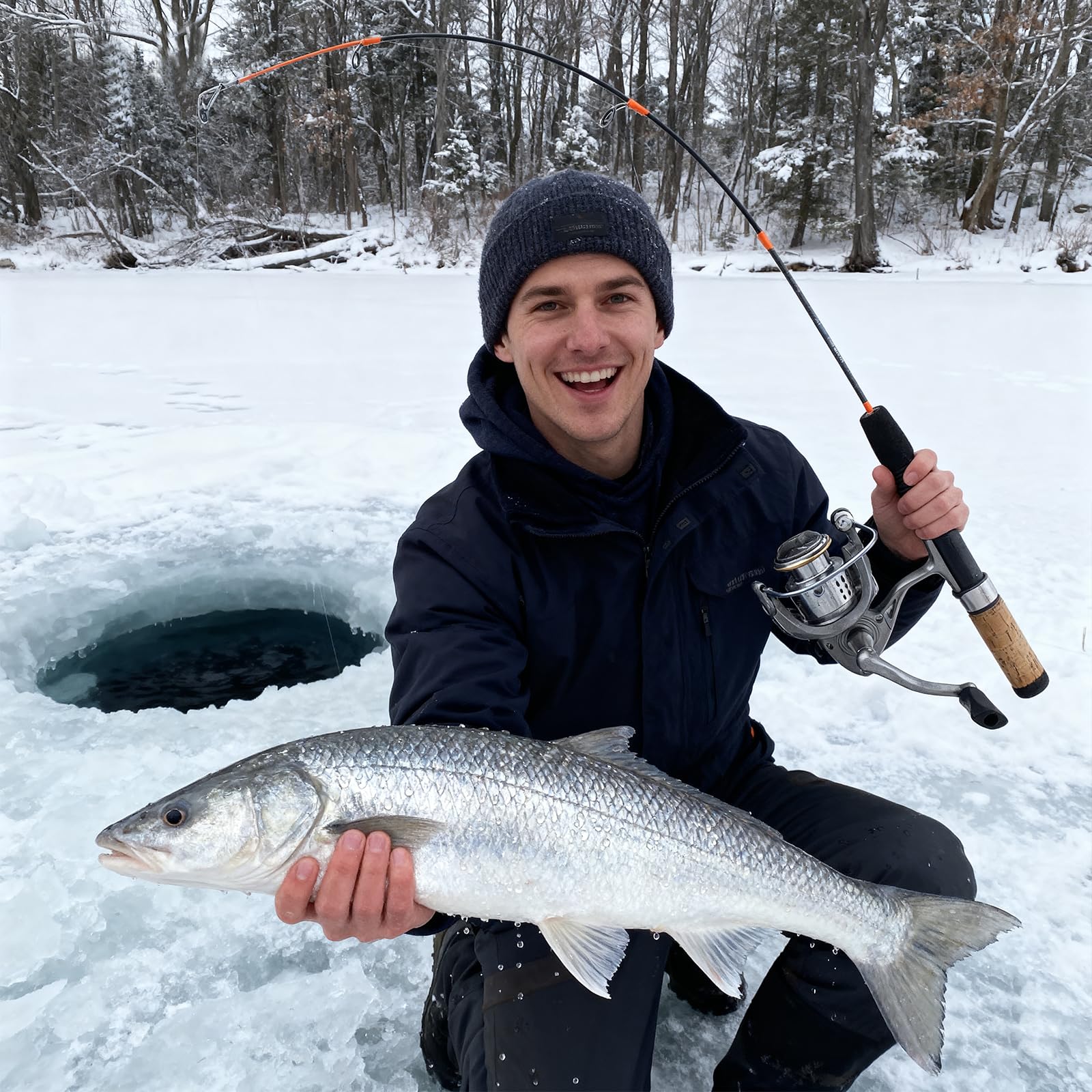 Hikary complete portable ice fishing kit for weekend trips